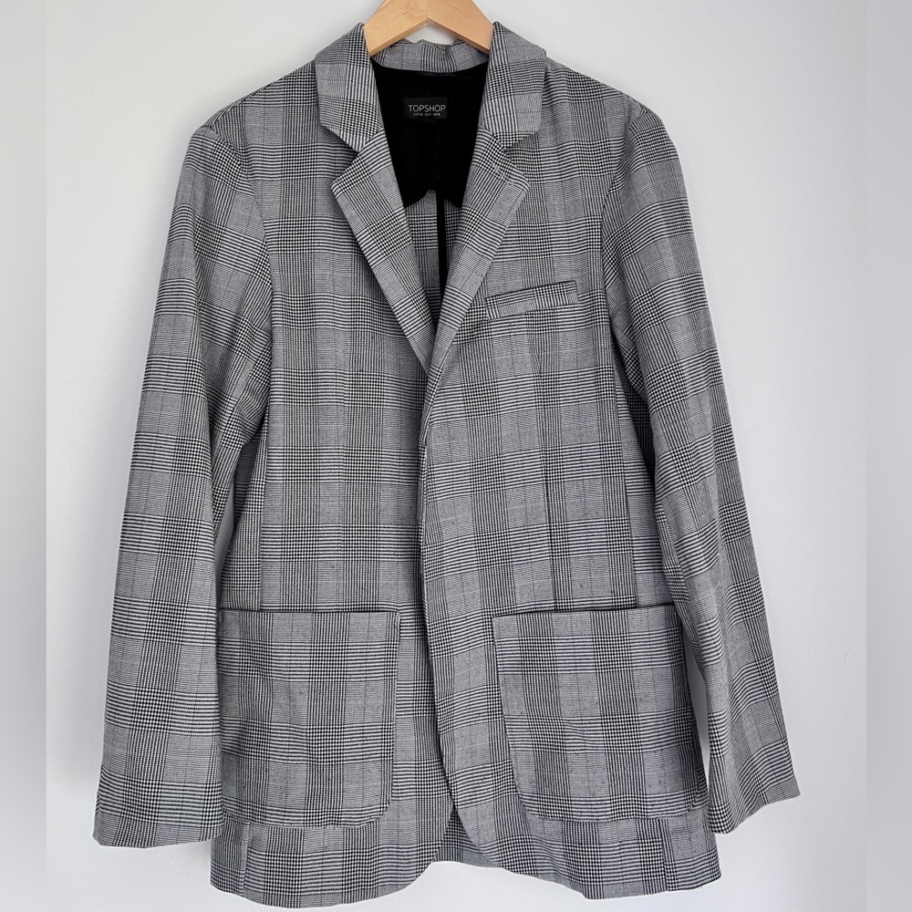 TOPSHOP ❤️‍🔥 Women's Houndstooth Blazer - Size 4 (US)